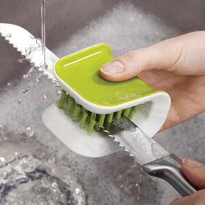 餐具筷子刀叉清洗刷嘴巴U型防滑刀具清潔刷廚房護手清潔刷雙面刷
