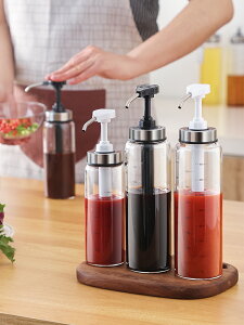 廚房家用商用食品級擠醬瓶大號蠔油果醬蜂蜜按壓沙拉番茄醬擠壓瓶