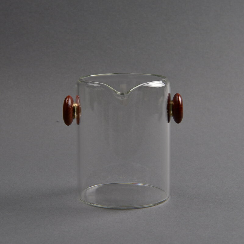 紅檀木雙耳公道杯 手工耐熱玻璃公道杯 加厚茶海分茶器 功夫茶具 6