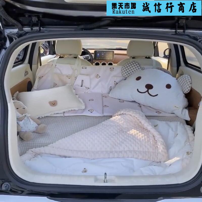 車載摺疊床汽車後排兒童睡墊便攜旅行床車suv後備箱車內後座床墊