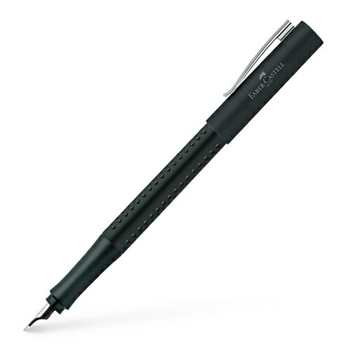 【FABER-CASTELL】輝柏 馬卡龍系列好點子握得住霧面黑 F筆尖 鋼筆 / 支 140908
