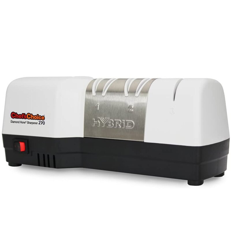 [3美國直購] Chefs Choice 270 電動和手動 三段式磨刀器 Hybrid Diamond Hone Knife Sharpener Combines Electric and Manual