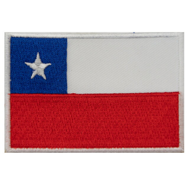 智利 Flag Patch布藝燙貼 刺繡徽章 貼布繡 刺繡貼紙 背膠徽章 熱燙貼布