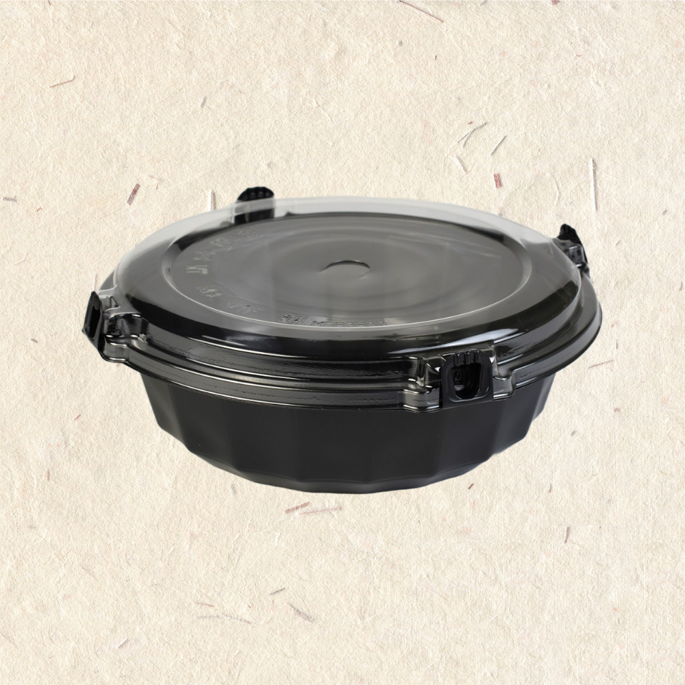 RELOCKS RBC-01 圓碗 扣式餐盒 微波餐盒 黑色餐盒 自扣盒 外帶餐盒 便當盒 自扣 免洗碗 外帶碗 湯碗 麵碗 餐碗 碗盤 一次性餐盒 環保餐盒 RBC 01 1