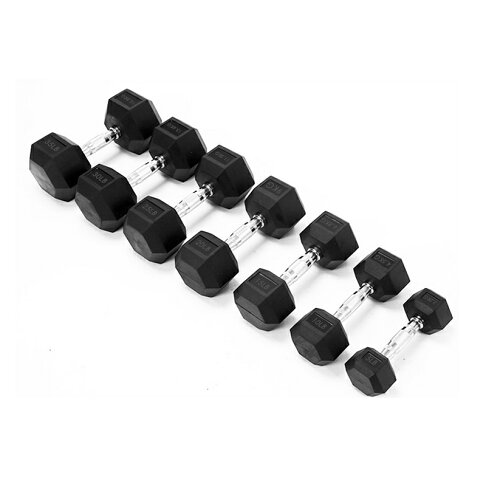 商用六角包膠啞鈴35LB 35磅 實重15.8KG(近16KG啞鈴)【Fitek健身網】 5