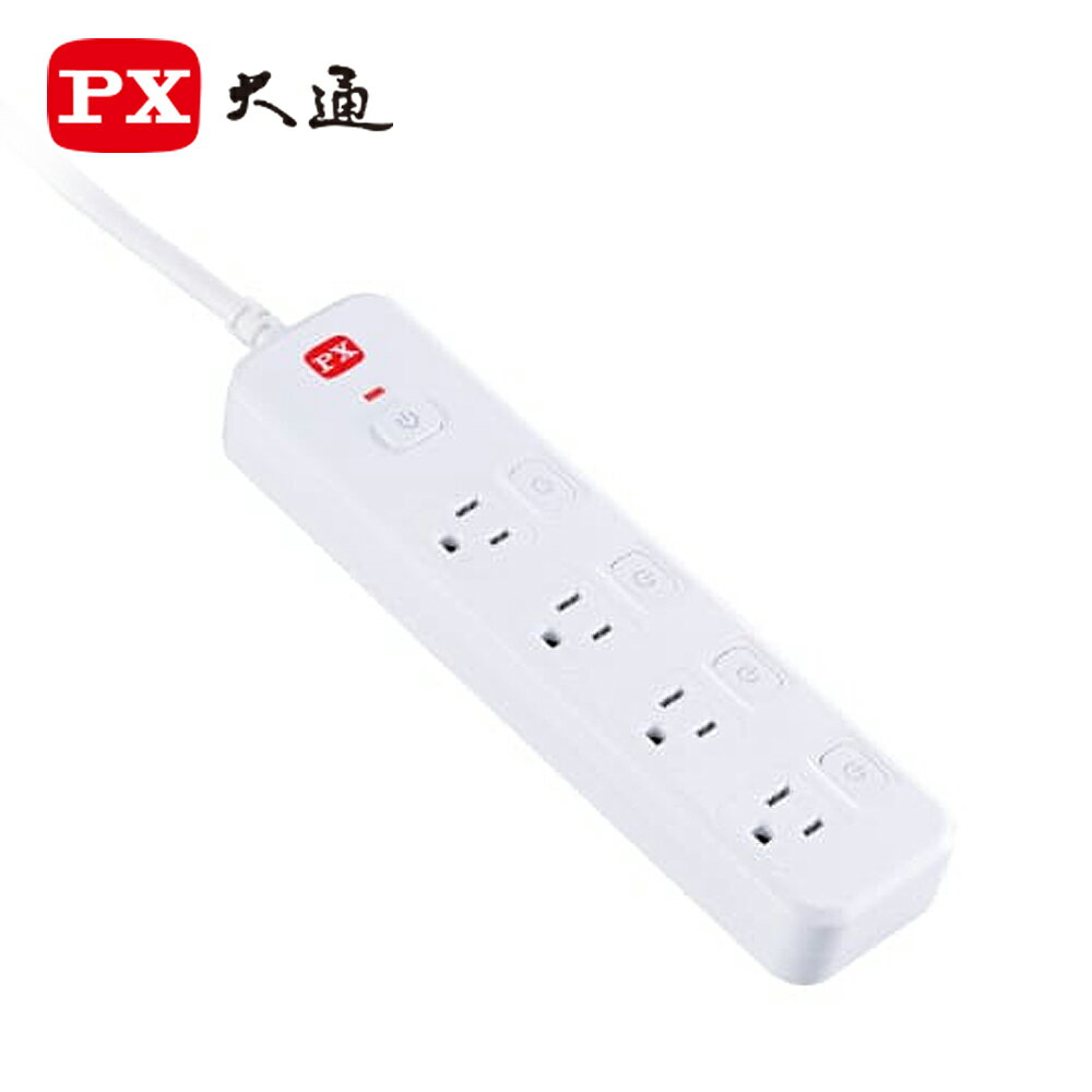 【PX大通】PEC-3546W 5切4座6尺電源延長線-1.8M【三井3C】