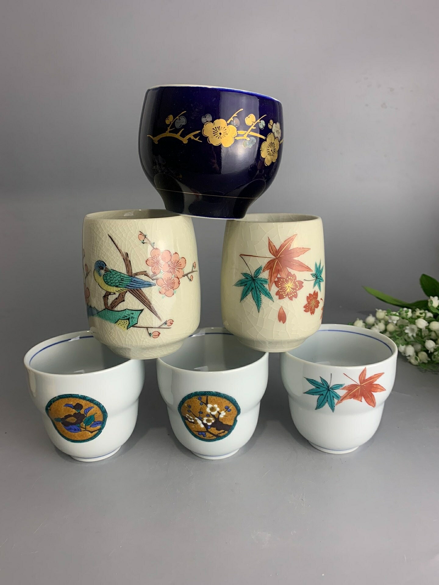日本迴流 九穀燒杯子 茶杯 水杯 酒杯 杯子 九穀燒