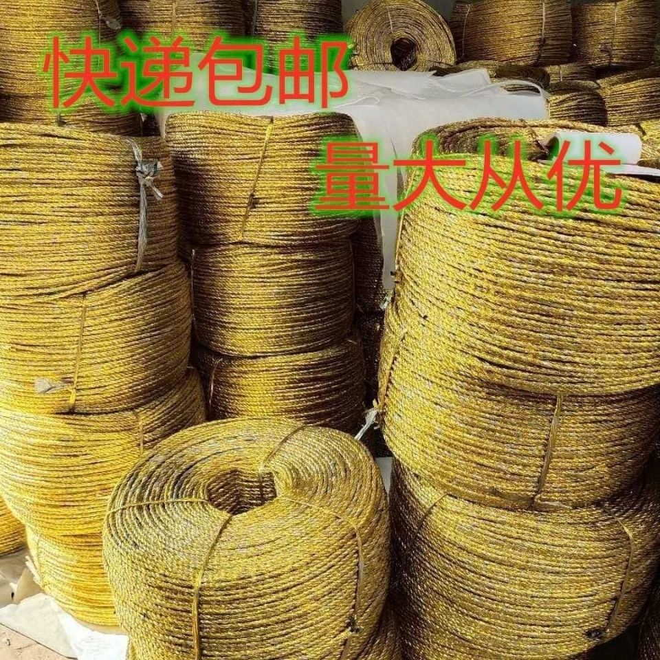 爆殺同行！免運 繩子 捆紮繩 打包繩 塑膠繩 柆枝繩 黃金繩廢紙打包繩耐磨大棚壓膜塑膠繩柆枝繩廢紙殼打包捆紮繩耐用 八折下殺 限時減免 特價出 可開發票