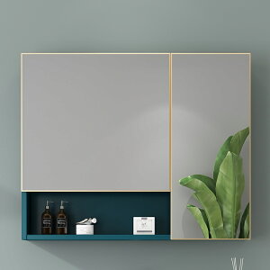 （免運 破損免費補發）不銹鋼浴室鏡櫃單獨掛墻式衛生間儲物鏡子帶燈梳妝鏡鏡箱