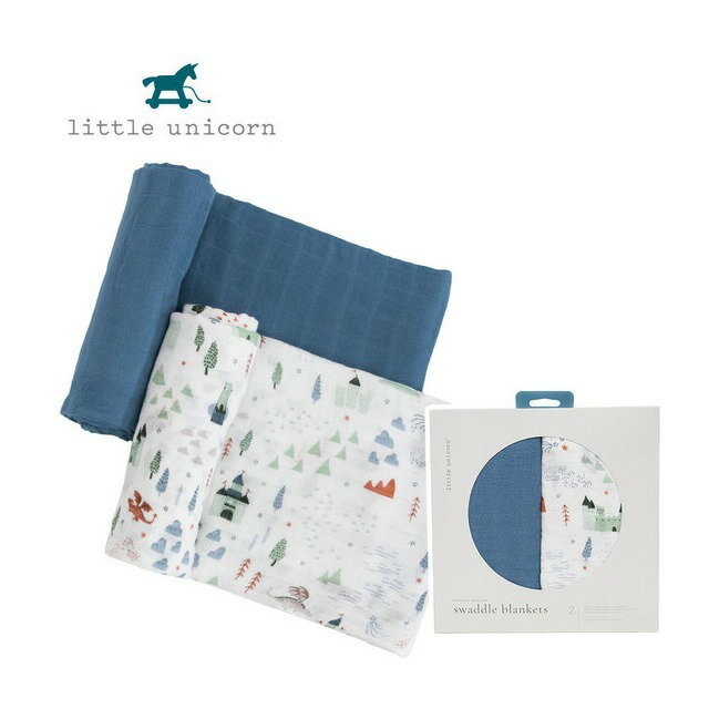 Little Unicorn 竹纖維紗布巾兩入組 飛龍城堡★衛立兒生活館★
