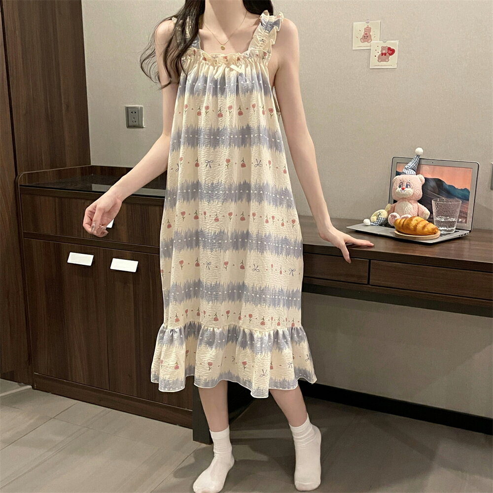 ＊ORead＊公主風蕾絲花邊家居服連身裙睡衣(圖片色M~2XL)【限定加碼✿全館滿額再折】