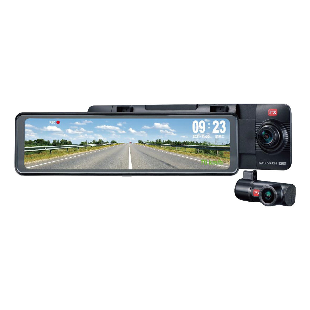 真便宜 PX大通 HR9 PRO 雙鏡HDR星光級(GPS測速)電子後視鏡高畫質行車記錄器