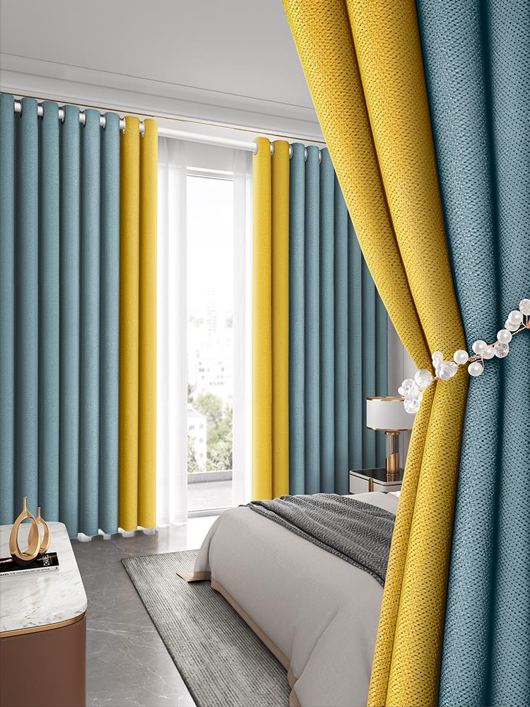 新款臥室客廳窗簾成品高檔大氣全遮光輕奢成品布2021年陽臺遮陽簾