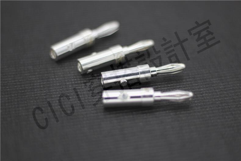 【299出貨】Audiowalle純銅鍍銀香蕉插頭 音箱插喇叭接線端子【亞德機械五金家居】 9