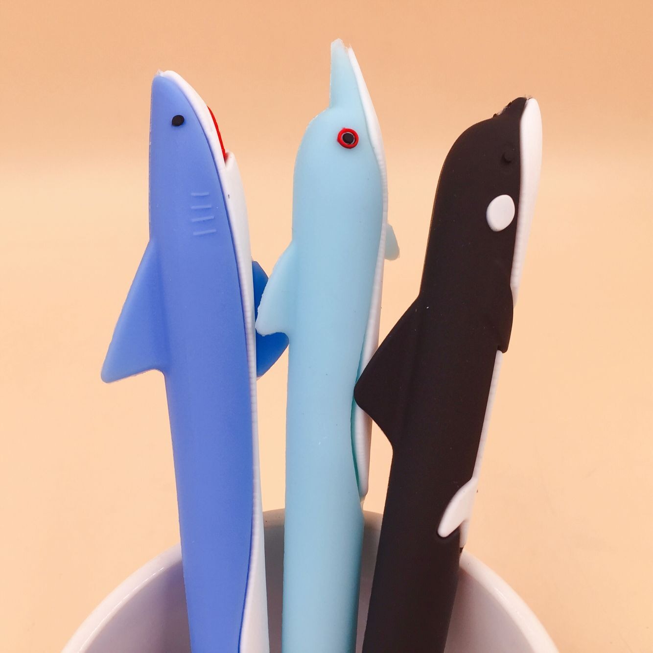 [Hare.D]海洋動物 0.5mm 中性筆 鯊魚 海豚 鯨魚 創意文具 原子筆 卡通學生書寫考試 造型筆