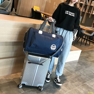 韓版短途大容量可套拉桿行李包女手提包簡約獨立鞋位旅行袋旅行包