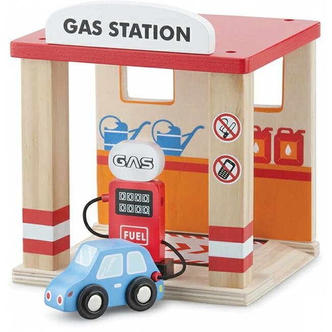 免運費《荷蘭 New Classic Toys》木製車車加油站玩具 東喬精品百貨