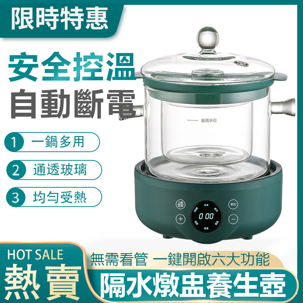 現貨燒水壺110V美規玻璃燕窩養生壺燕窩機隔水燉盅電燉鍋煮茶壺小家電器 99購物節