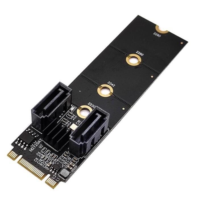 【全球優品匯】M2 KEY-M NVME PCI-E轉SATA3.0擴充套件轉硬碟轉接卡免驅JMB582黑群