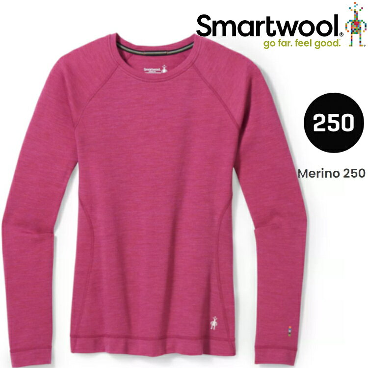 Smartwool Merino 250 女款 美麗諾羊毛排汗衣/圓領長袖NTS250 SW016370 J61 霧桃紅
