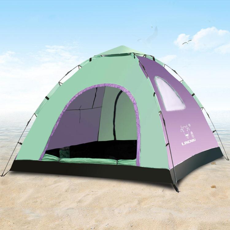熱銷新品 戶外帳篷 帳篷戶外野營3-4人雙人全自動野外沙灘旅游野餐防雨露營裝備MKS