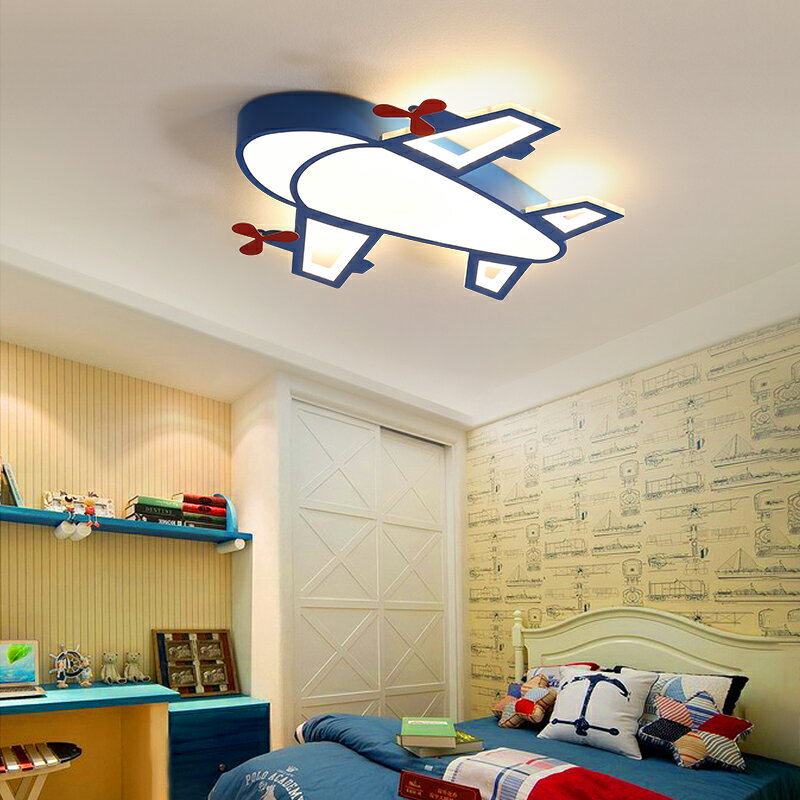 北歐飛機兒童房吸頂燈現代簡約創意卡通溫馨燈具小客廳臥室書房燈