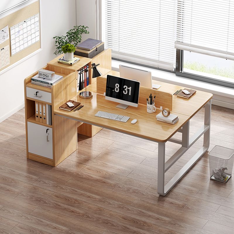 免運 辦公桌 辦公桌員工工位簡約現代臺式電腦桌辦公室2至4人桌椅組合工作臺-快速出貨