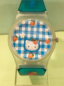 【震撼精品百貨】Hello Kitty 凱蒂貓 Sanrio HELLO KITTY手錶-草莓(藍)#03664 震撼日式精品百貨