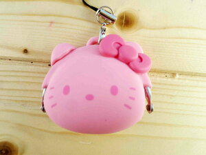 【震撼精品百貨】Hello Kitty 凱蒂貓 KITTY手機吊飾-矽膠零錢包-粉色 震撼日式精品百貨