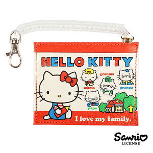 【日本進口正版】凱蒂貓 HelloKitty 皮質 彈力 票卡夾 票夾 防潑水 三麗鷗 Sanrio - 856828