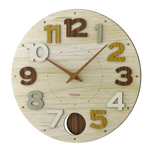日本 MAG W-765 木製 掛鐘 時鐘 擺鐘 搖擺鐘 木頭 木紋 木雕 立體數字 質感 簡約 自然風 北歐風