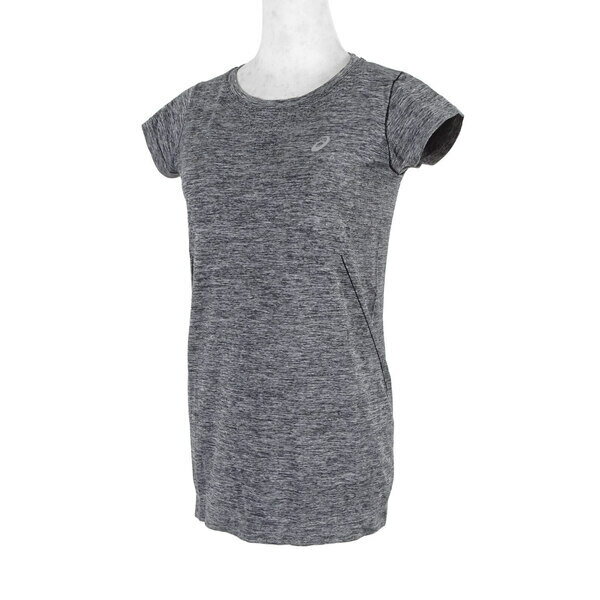 Asics Top [2012A786-001] 女 短袖 涼感 無縫 運動 訓練 慢跑 反光 柔軟 舒適 灰