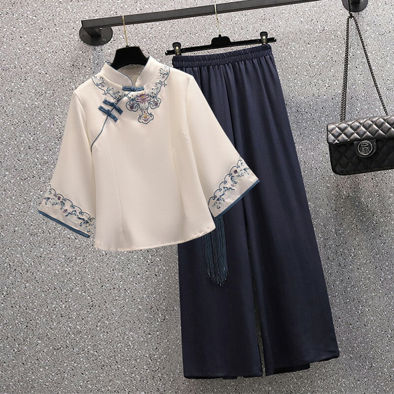 改良漢服旗袍上衣中式禪意茶服採耳師足浴養生工作服民國學生套裝