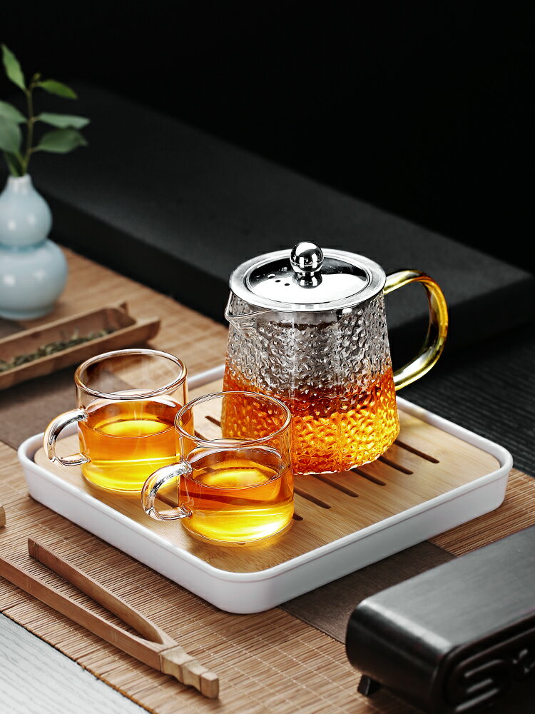 泡茶壺玻璃家用過濾加厚小電陶爐器煮茶具套裝錘紋耐高溫單燒水壺