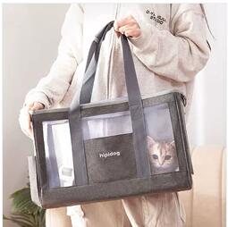 寵物貓包外出便攜斜挎手提包狗狗包包透氣大容量車載包洗貓袋 全館免運