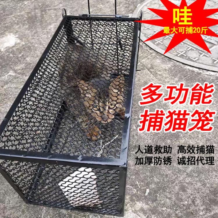 人道救助籠全自動大號捕貓籠流浪貓尋貓神器加厚捉貓籠野外抓貓籠【林之舍】