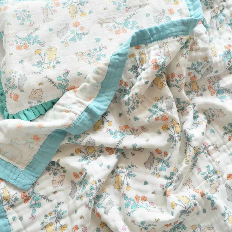 新生兒純棉紗布浴巾嬰兒6層紗布蓋毯初生寶寶超柔吸水蓋被毛巾被
