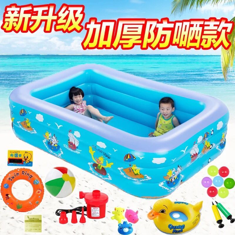 超大號兒童充氣游泳池家用大型嬰兒游泳桶寶寶盆加厚成人小孩水池