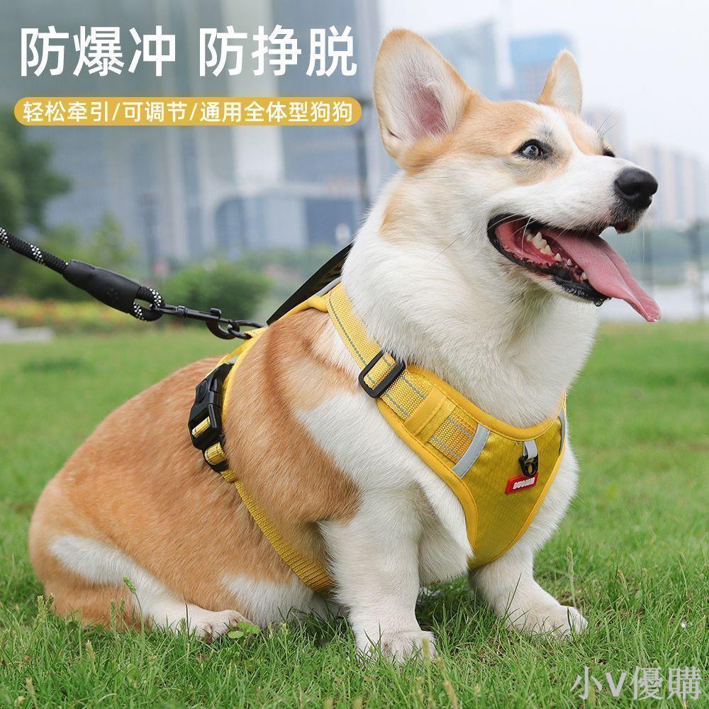 狗狗牽引繩背心式防掙脫胸背大型犬拉布拉多胸背防爆沖狗鏈栓狗繩