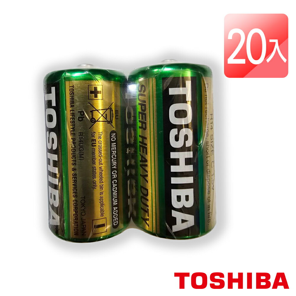 【TOSHIBA東芝】2號環保碳鋅電池 20顆