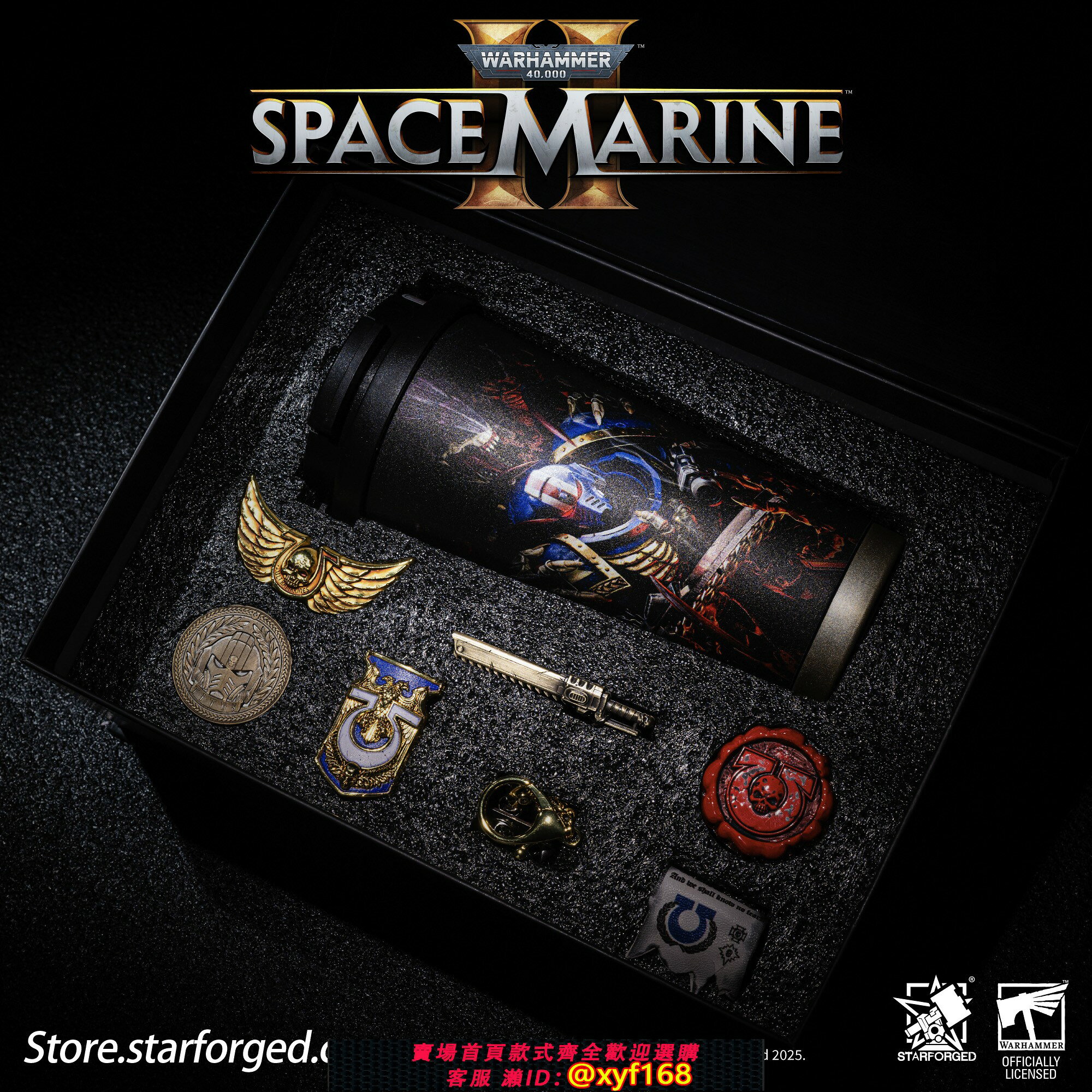 {台灣公司貨 可打統編}Starforged星辰鑄造 戰錘40K星際戰士2典藏禮盒泰圖斯限量版周邊