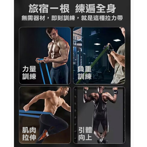 AOLIKES 重訓健身瑜珈彈力拉力帶.阻力帶拉力圈 高彈力乳膠 彈性阻力圈 多功能彈力繩 環狀彈力帶 4