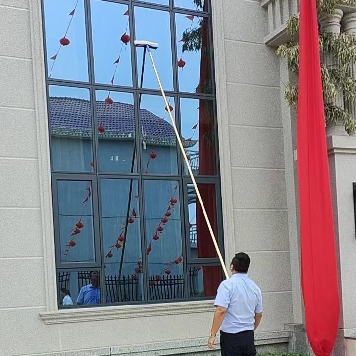 【最低價 公司貨】擦玻璃刮高層洗門頭窗戶墻壁瓷磚保潔工具新款長桿擦玻璃神器加長