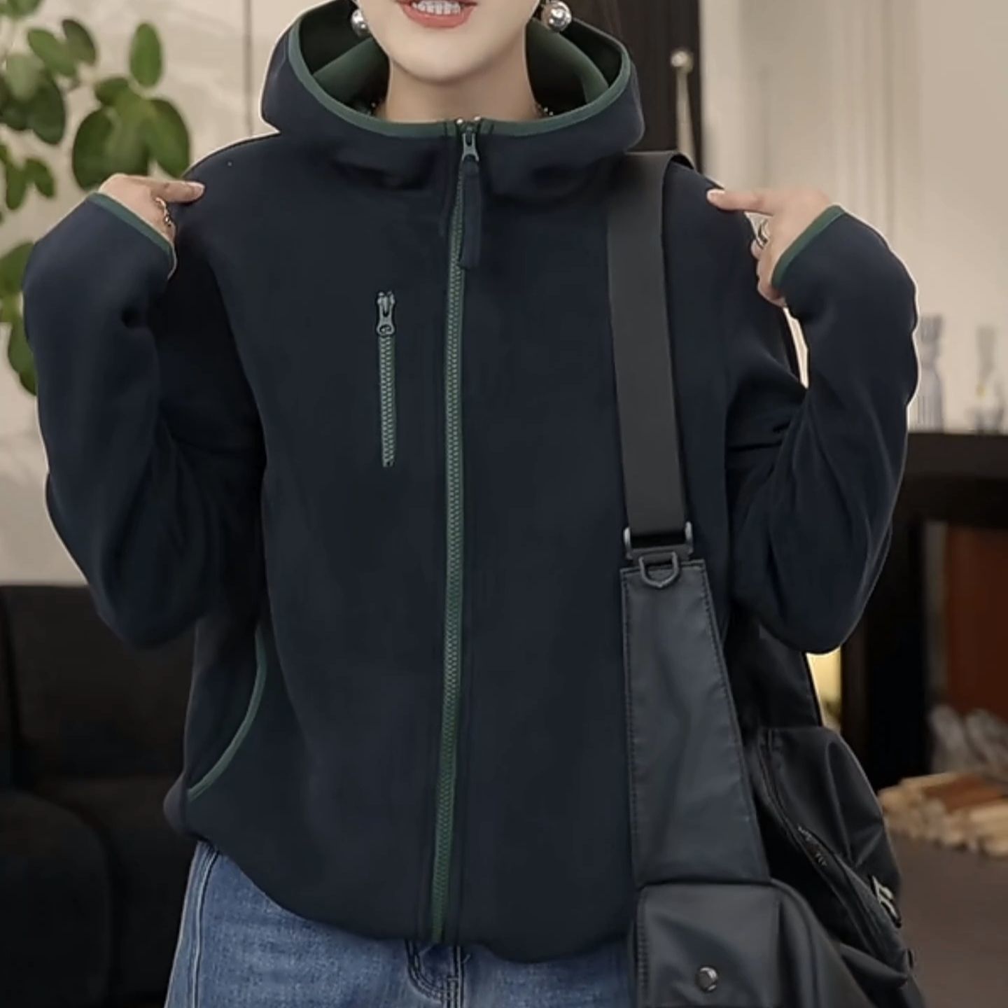 外套 女裝 休閒外套 時尚外套 保暖外套  2025秋冬新款加絨加厚女士連帽防風保暖長袖休閒外套女時尚百搭  治裝激推 7