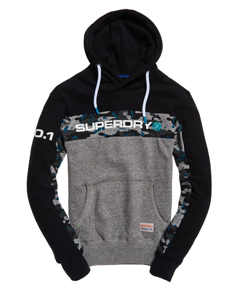 跩狗嚴選 限量版 極度乾燥 Superdry 帽T Hoodie 黑灰拼接 鳳凰迷彩 大學T 棉T