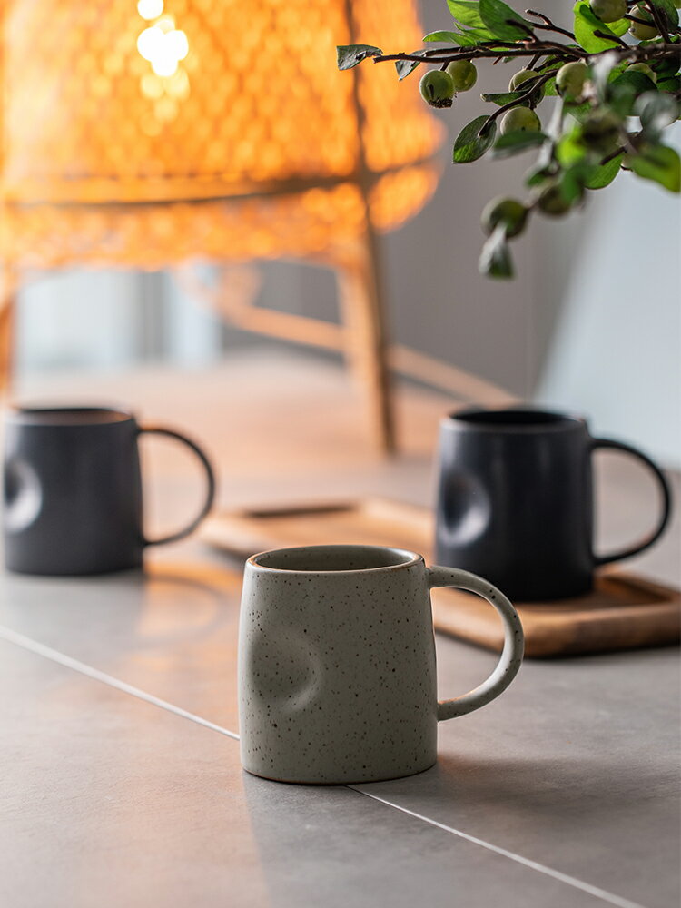 朵頤創意大肚馬克杯水杯男女陶瓷杯子大容量咖啡杯早餐杯家用茶杯1入