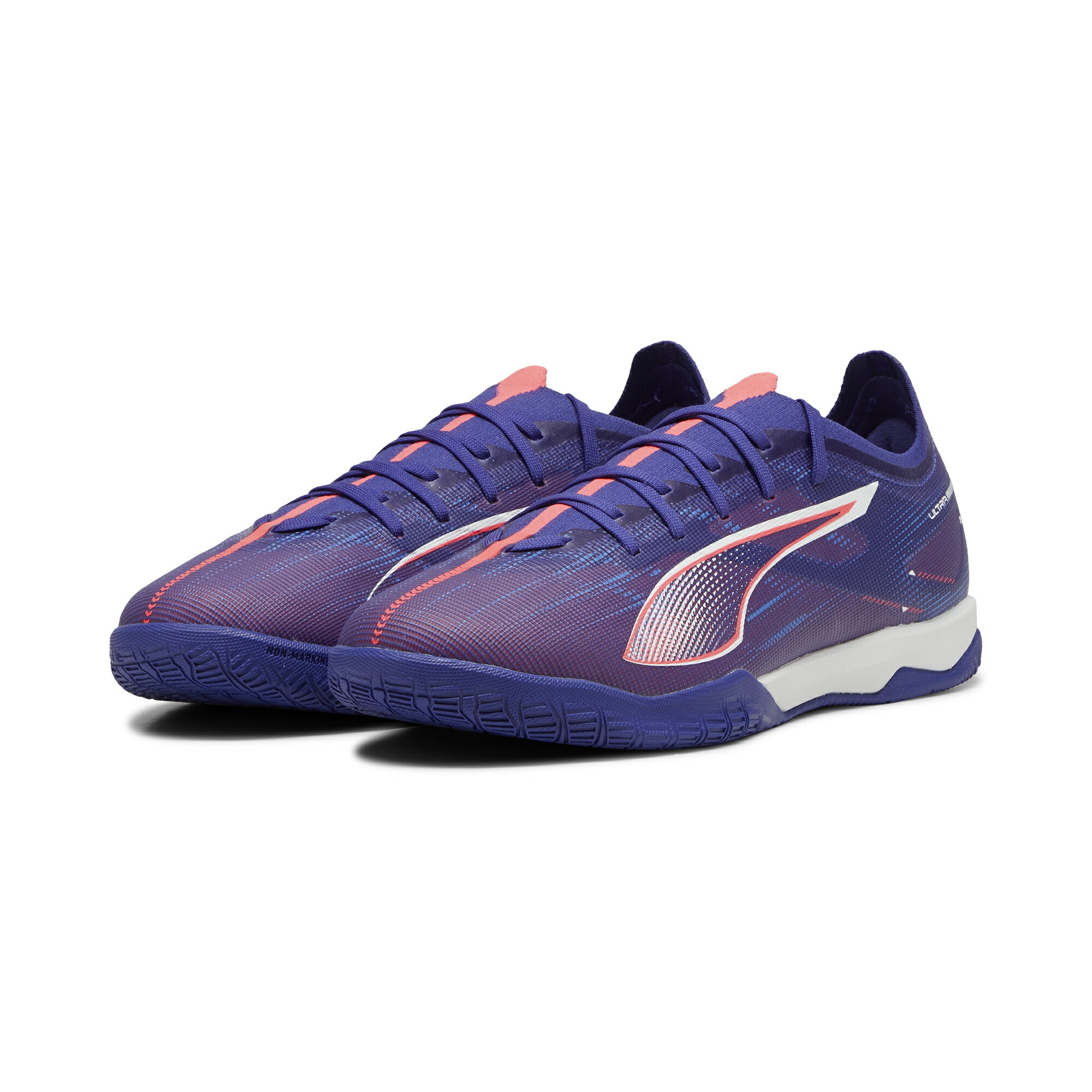 PUMA ULTRA 5 MATCH IT 成人平底足球鞋 藍粉 室內足球 10789501【樂買網】