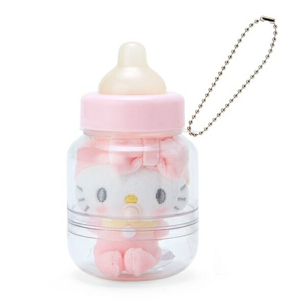【震撼精品百貨】Hello Kitty 凱蒂貓~日本SANRIO三麗鷗 KITTY絨毛瓶中玩偶吊飾 (奶瓶款)*74649