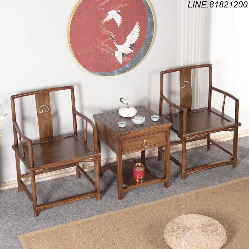 茶桌椅組 茶桌 榆木桌 實木桌椅 茶幾 泡茶臺 免運 開立發票 茶幾實木 方形實木沙發邊幾角客廳小茶幾邊桌側邊櫃榆木 支援訂製 支援組裝