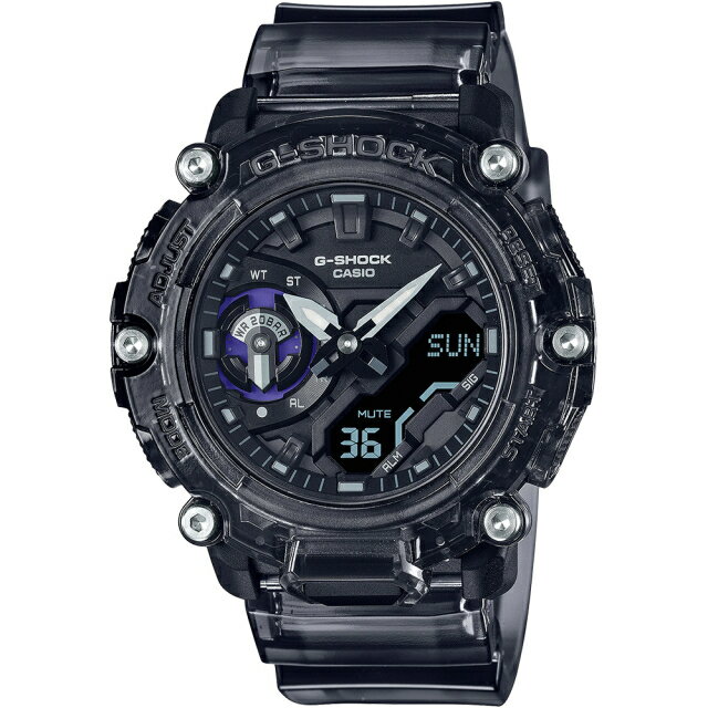 送禮首選★CASIO G-SHOCK 幻象音浪系列碳核心200米計時錶/黑/GA-2200SKL-8A 附提袋【全館滿額折價★APP下單跨店最高22%點數回饋】